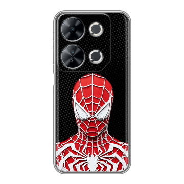 Силиконовый чехол на Itel P65 с принтом человек паук spiderman Силиконовый чехол на Itel P65 с принтом человек паук spiderman