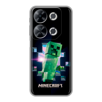 Силиконовый чехол на Itel P65 с принтом Майнкрафт Minecraft Силиконовый чехол на Itel P65 с принтом Майнкрафт Minecraft