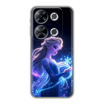 Силиконовый чехол на Itel P65 с принтом Холодное сердце Frozen Силиконовый чехол на Itel P65 с принтом Холодное сердце Frozen
