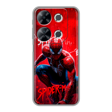 Силиконовый чехол на Itel P65 с принтом Spiderman Человек паук Силиконовый чехол на Itel P65 с принтом Spiderman Человек паук