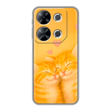 Силиконовый чехол на Itel P65 с принтом Милые котята Силиконовый чехол на Itel P65 с принтом Милые котята