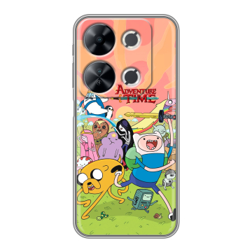 Силиконовый чехол на Itel P65 с принтом Adventure time Время приключений