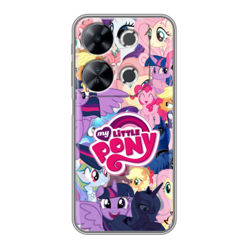 Силиконовый чехол на Itel P65 с принтом My little pony Дружба чудо
