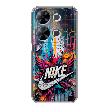 Силиконовый чехол на Itel P65 с принтом Nike Найк Силиконовый чехол на Itel P65 с принтом Nike Найк