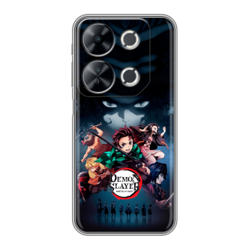Силиконовый чехол на Itel P65 с принтом Demon Slayer Клинок рассекающий демонов Силиконовый чехол на Itel P65 с принтом Demon Slayer Клинок рассекающий демонов