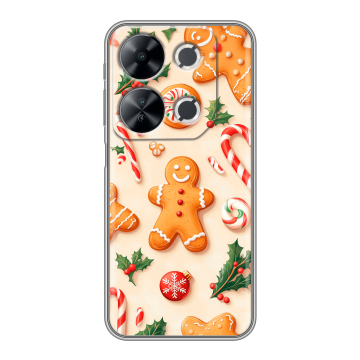 Силиконовый чехол на Itel P65 с принтом Новый год