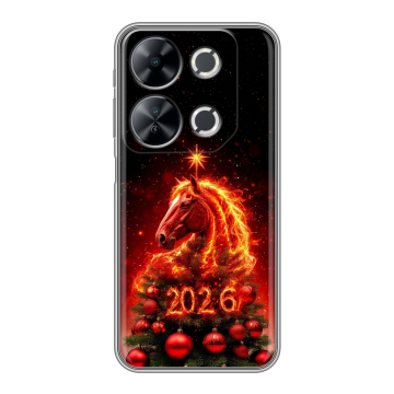 Силиконовый чехол на Itel P65 с принтом Новый год