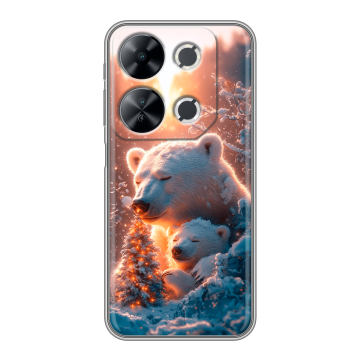 Силиконовый чехол на Itel P65 с принтом Новый год