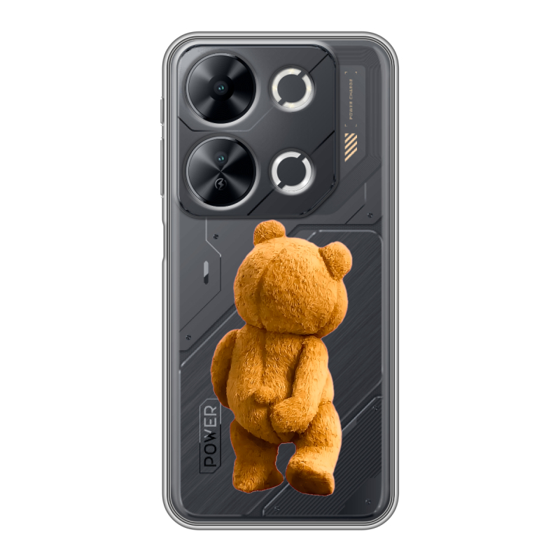 Силиконовый чехол на Itel P65 с принтом Медведь Силиконовый чехол на Itel P65 с принтом Медведь