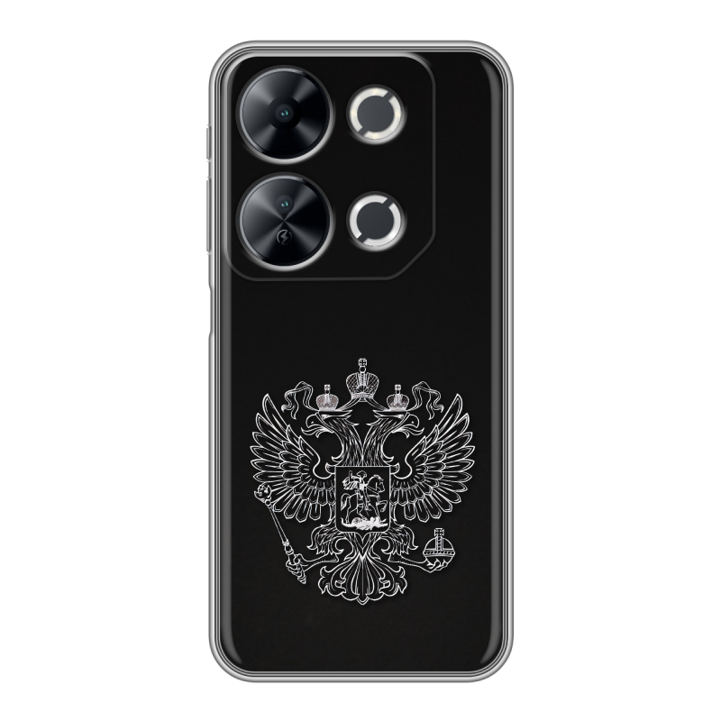 Силиконовый чехол на Itel P65 с принтом Герб России Силиконовый чехол на Itel P65 с принтом Герб России