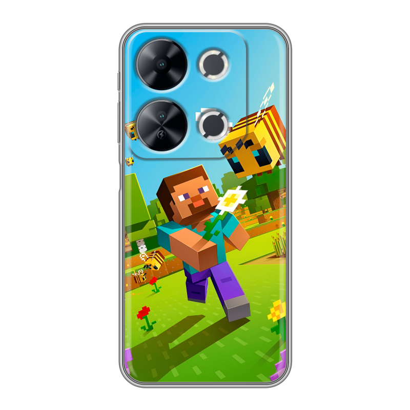 Силиконовый чехол на Itel P65 с принтом Майнкрафт Minecraft Силиконовый чехол на Itel P65 с принтом Майнкрафт Minecraft