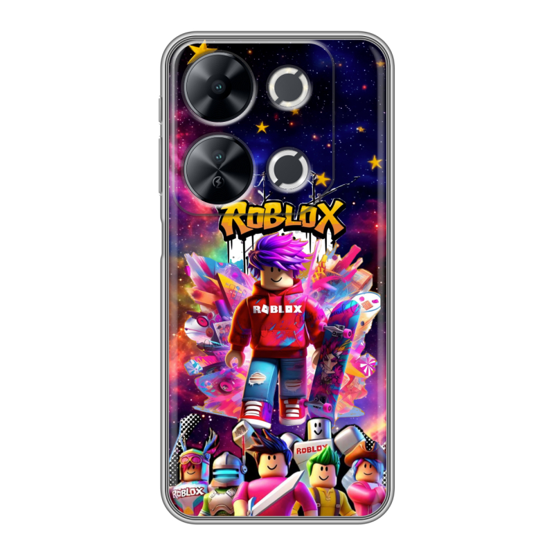 Силиконовый чехол на Itel P65 с принтом Roblox Роблокс Силиконовый чехол на Itel P65 с принтом Roblox Роблокс
