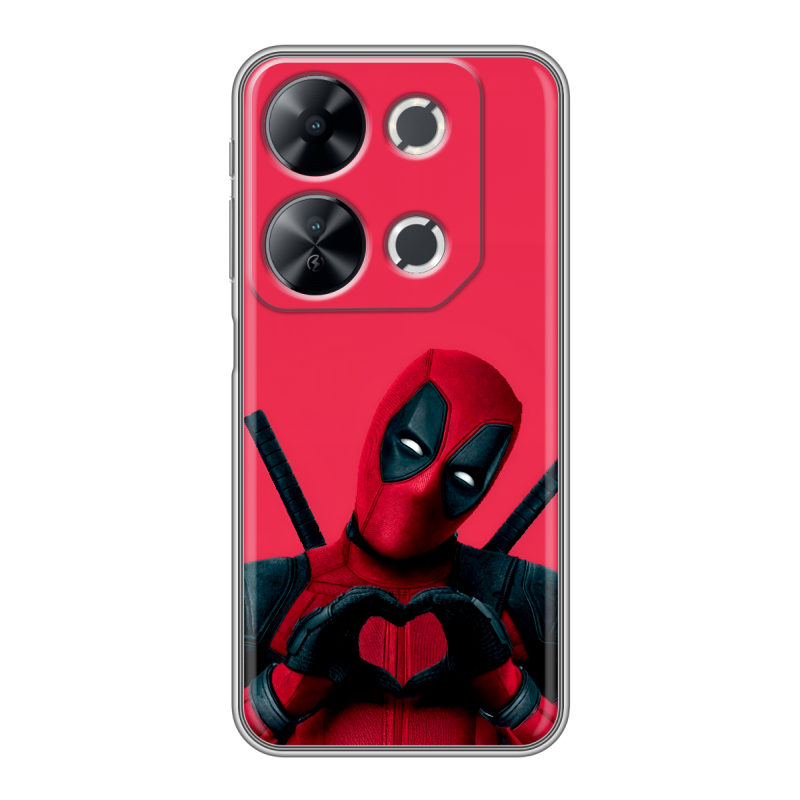 Силиконовый чехол на Itel P65 с принтом Дедпул Deadpool Силиконовый чехол на Itel P65 с принтом Дедпул Deadpool
