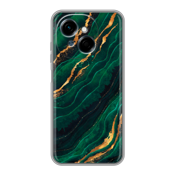 Силиконовый чехол на Tecno Spark Go 1 с принтом Мрамор зеленое золото Силиконовый чехол на Tecno Spark Go 1 с принтом Мрамор зеленое золото