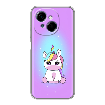 Силиконовый чехол на Tecno Spark Go 1 с принтом Единорог Силиконовый чехол на Tecno Spark Go 1 с принтом Единорог