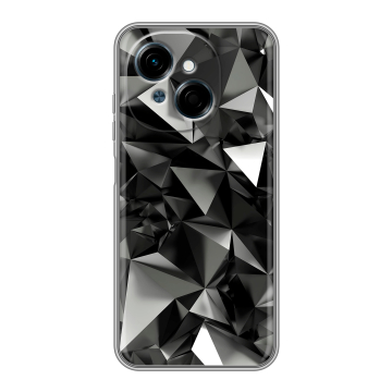 Силиконовый чехол на Tecno Spark Go 1 с принтом Черные кристаллы Силиконовый чехол на Tecno Spark Go 1 с принтом Черные кристаллы