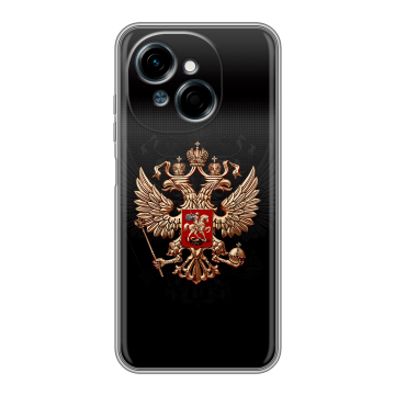 Силиконовый чехол на Tecno Spark Go 1 с принтом Герб России Силиконовый чехол на Tecno Spark Go 1 с принтом Герб России