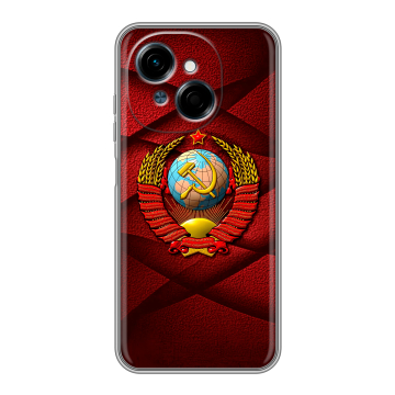 Силиконовый чехол на Tecno Spark Go 1 с принтом Герб СССР Силиконовый чехол на Tecno Spark Go 1 с принтом Герб СССР