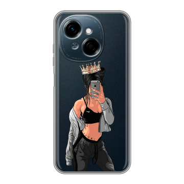Силиконовый чехол на Tecno Spark Go 1 с принтом Женские принты Силиконовый чехол на Tecno Spark Go 1 с принтом Женские принты
