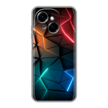 Силиконовый чехол на Tecno Spark Go 1 с принтом Абстракция неон Силиконовый чехол на Tecno Spark Go 1 с принтом Абстракция неон