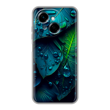 Силиконовый чехол на Tecno Spark Go 1 с принтом Листья Силиконовый чехол на Tecno Spark Go 1 с принтом Листья