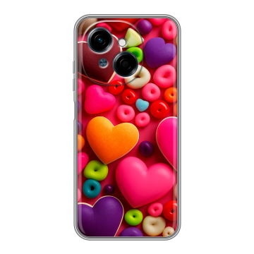 Силиконовый чехол на Tecno Spark Go 1 с принтом Сердечки Силиконовый чехол на Tecno Spark Go 1 с принтом Сердечки