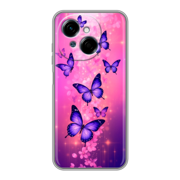 Силиконовый чехол на Tecno Spark Go 1 с принтом Бабочки