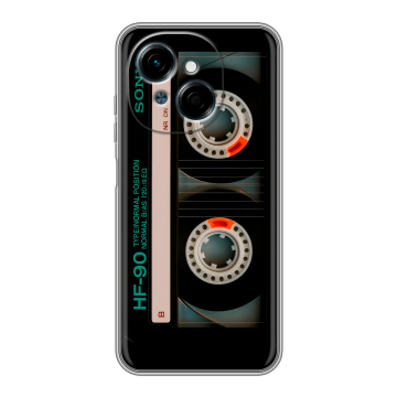 Силиконовый чехол на Tecno Spark Go 1 с принтом Кассета Силиконовый чехол на Tecno Spark Go 1 с принтом Кассета