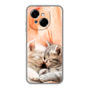 Силиконовый чехол на Tecno Spark Go 1 с принтом Котята Силиконовый чехол на Tecno Spark Go 1 с принтом Котята