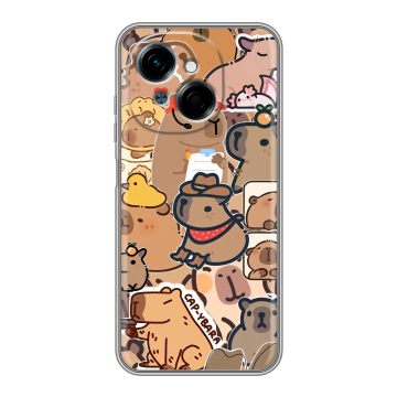 Силиконовый чехол на Tecno Spark Go 1 с принтом капибара Силиконовый чехол на Tecno Spark Go 1 с принтом капибара