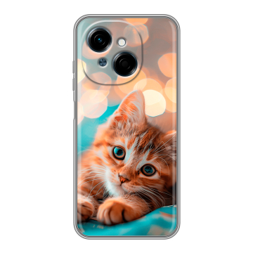 Силиконовый чехол на Tecno Spark Go 1 с принтом котик