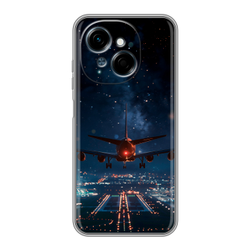 Силиконовый чехол на Tecno Spark Go 1 с принтом самолет