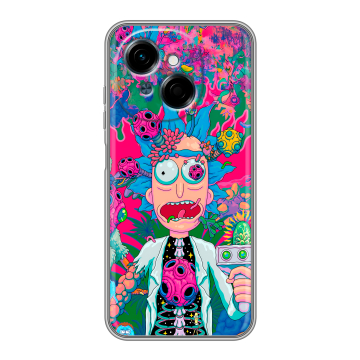 Силиконовый чехол на Tecno Spark Go 1 с принтом Рик и Морти Rick Morty