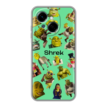 Силиконовый чехол на Tecno Spark Go 1 с принтом Шрек Shrek