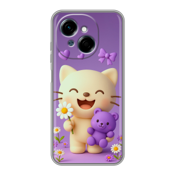 Силиконовый чехол на Tecno Spark Go 1 с принтом для девочек