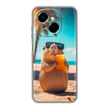 Силиконовый чехол на Tecno Spark Go 1 с принтом Капибара Силиконовый чехол на Tecno Spark Go 1 с принтом Капибара