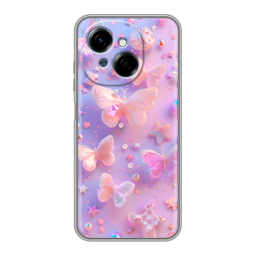 Силиконовый чехол на Tecno Spark Go 1 с принтом Бабочки Силиконовый чехол на Tecno Spark Go 1 с принтом Бабочки