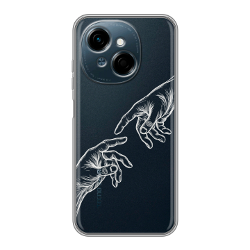 Силиконовый чехол на Tecno Spark Go 1 с принтом Сотворение мира