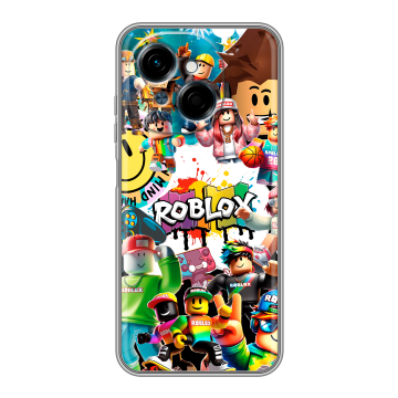 Силиконовый чехол на Tecno Spark Go 1 с принтом Roblox Роблокс