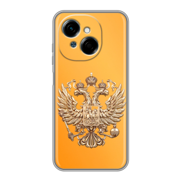 Силиконовый чехол на Tecno Spark Go 1 с принтом Герб Флаг России