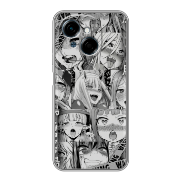 Силиконовый чехол на Tecno Spark Go 1 с принтом Ahegao Ахегао Аниме