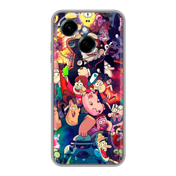 Силиконовый чехол на Tecno Spark Go 1 с принтом Gravity Falls Гравити Фолз