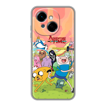 Силиконовый чехол на Tecno Spark Go 1 с принтом Adventure time Время приключений