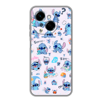 Силиконовый чехол на Tecno Spark Go 1 с принтом Лило и Стич Силиконовый чехол на Tecno Spark Go 1 с принтом Лило и Стич