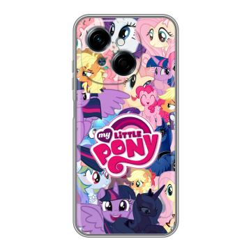 Силиконовый чехол на Tecno Spark Go 1 с принтом My little pony Дружба чудо