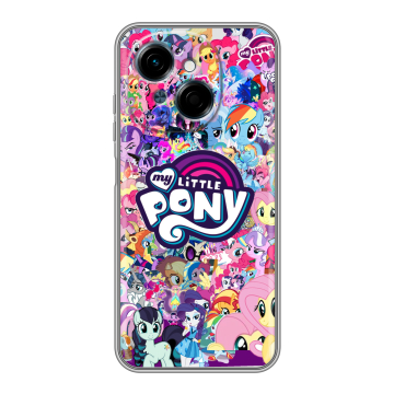 Силиконовый чехол на Tecno Spark Go 1 с принтом My little pony Дружба чудо