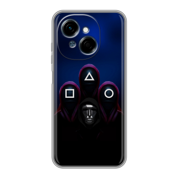 Силиконовый чехол на Tecno Spark Go 1 с принтом Игра Кальмара