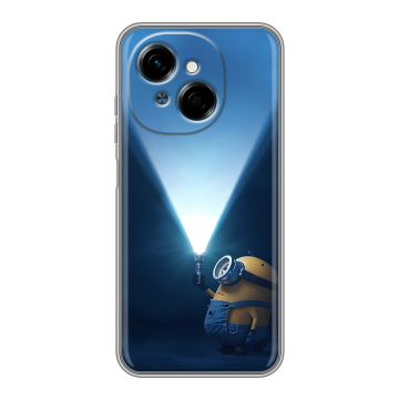 Силиконовый чехол на Tecno Spark Go 1 с принтом Миньоны