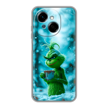 Силиконовый чехол на Tecno Spark Go 1 с принтом Новый год гринч