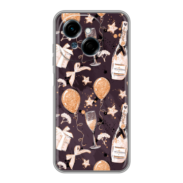 Силиконовый чехол на Tecno Spark Go 1 с принтом Новый год